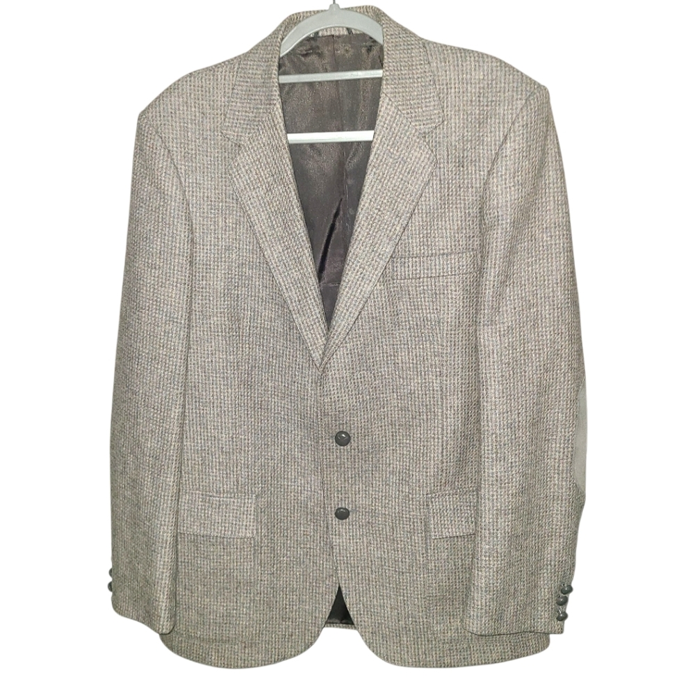 Vtg Farah Tweed Blazer Sport Coat 2 Button Pure Wool Jacket Vintage Mens‎ 42L